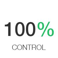 100% control